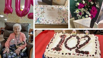 Very special 102nd birthday at Nottingham care home